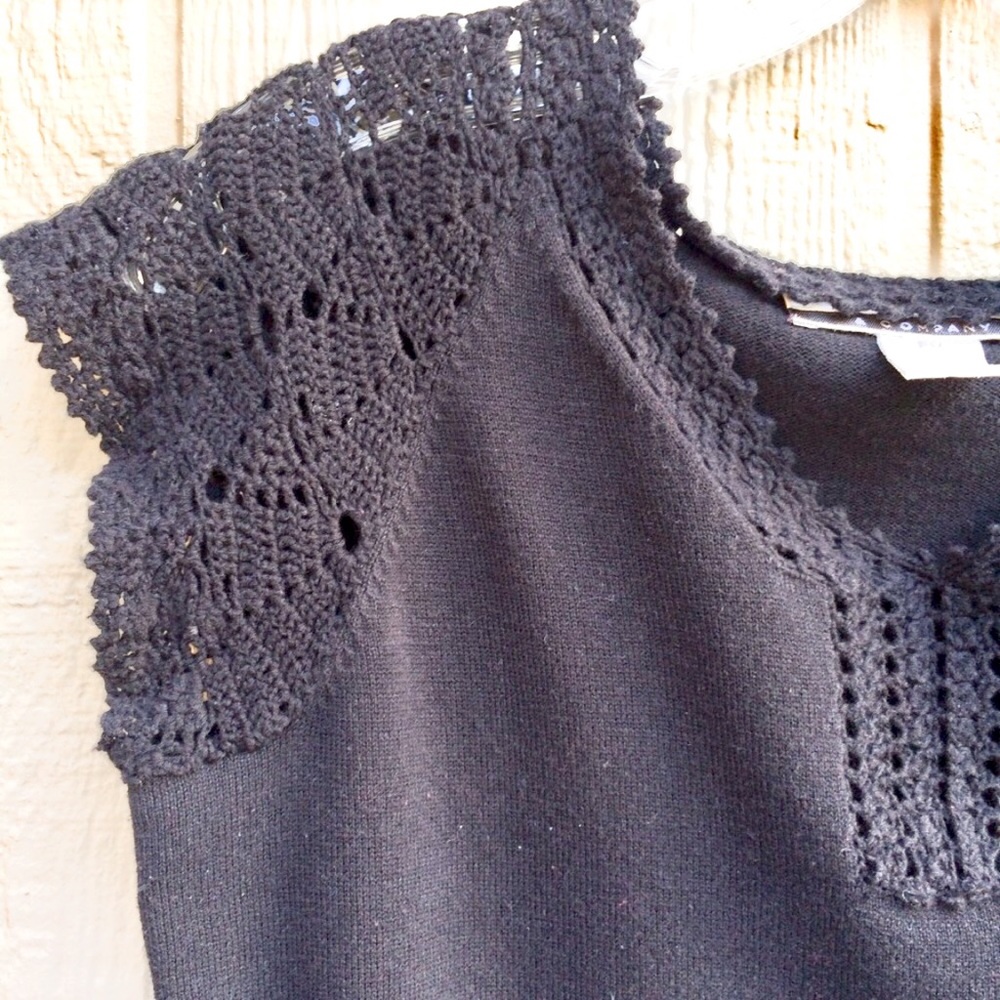 Women’s Nine & Company Crochet Detail Petite Top